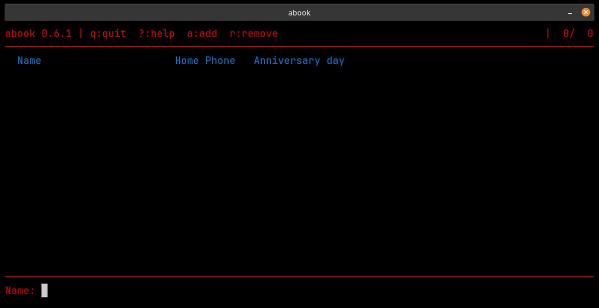 Empty address book