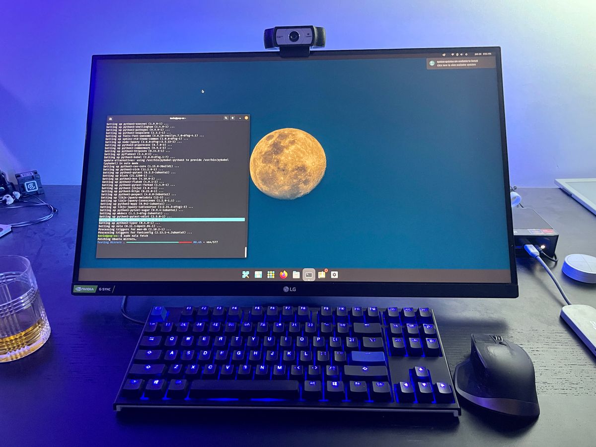 Pop OS running on the Beelink SER5 Mini PC