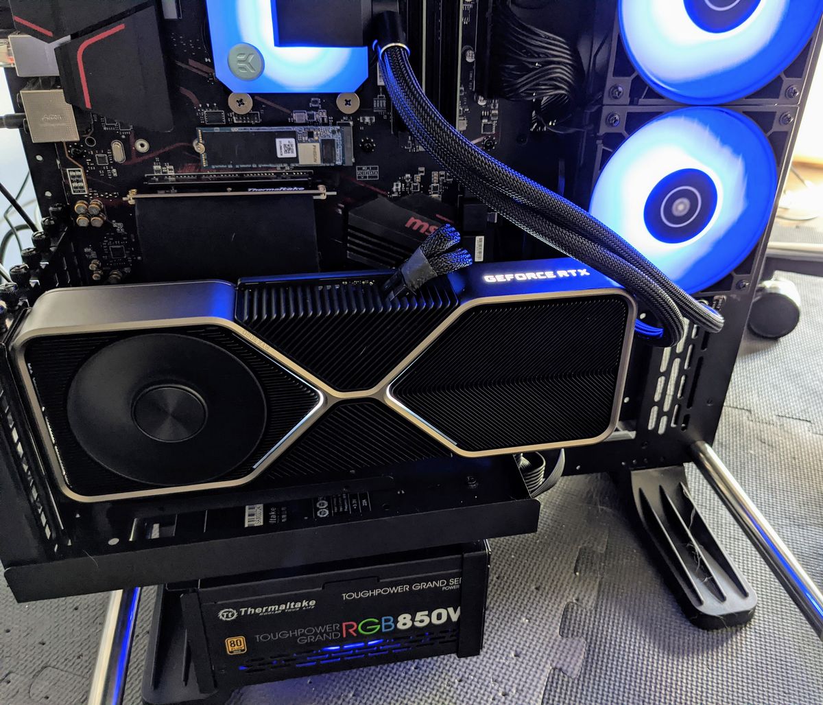 Nvidia RTX 3080 GPU in a custom built PC